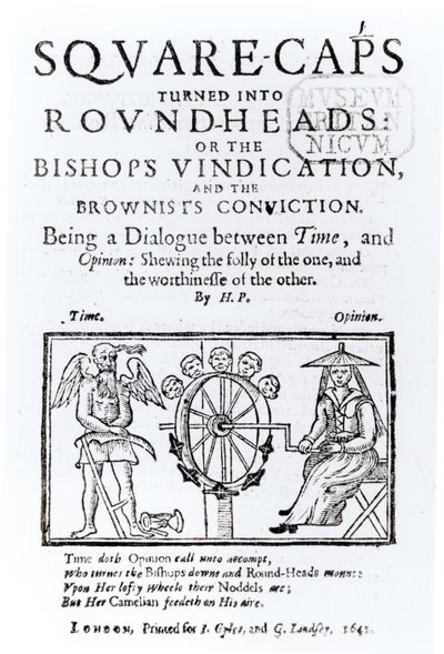 Square-Caps变成了圆头，1642年 作者 英语学校