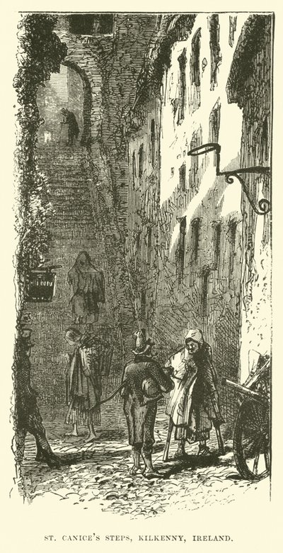 St Canices Steps，基尔肯尼，爱尔兰 作者 英语学校