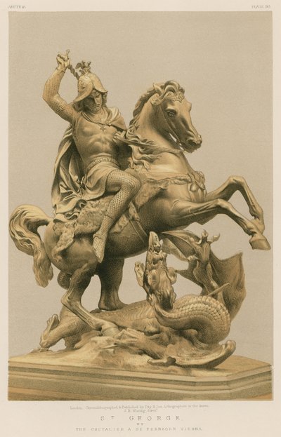 维多利亚的Chevalier A de Fernkorn圣乔治 作者 英语学校