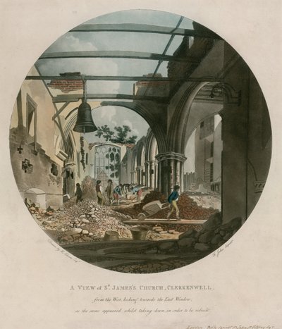 St Jamess教堂，Clerkenwell，同时被拆除 作者 英语学校
