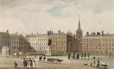 St. Jamess Square，1812（彩色aquatint） 作者 英语学校