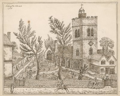 St Marys（老教堂），Islington（墨水在纸上） 作者 英语学校