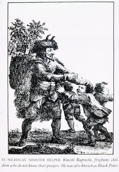 St. Nicholas Sinister Helper：仆人Ruprecht，1784年 作者 英语学校