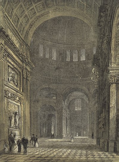 St Pauls大教堂，圆顶的内部，看往北Transept 作者 英语学校