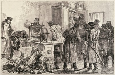 圣彼得堡警方在1887年4月16日的“插图伦敦新闻”中发现了一部虚构的印刷机 作者 英语学校