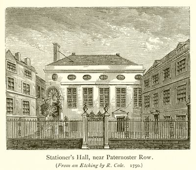 Paternoster Row附近的文具大厅 作者 英语学校