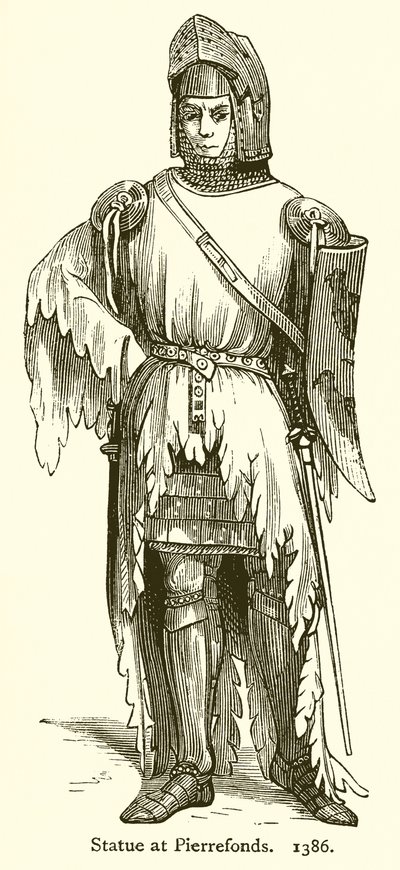在Pierrefonds的雕像。 1386 作者 英语学校