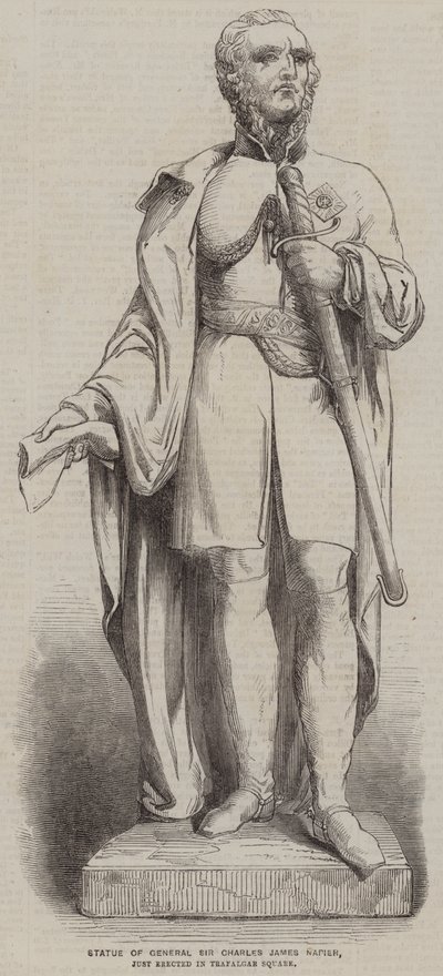 Statue of General Sir Charles James Napier, just erected in Trafalgar Square (engraving) 作者 英语学校