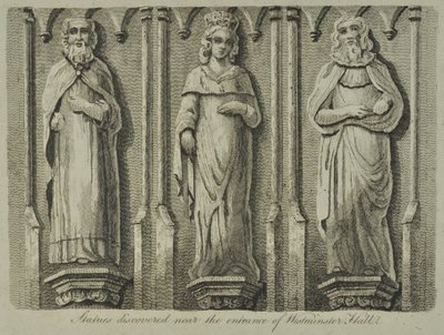 威斯敏斯特大教堂入口附近发现的雕像，1807年 作者 英语学校
