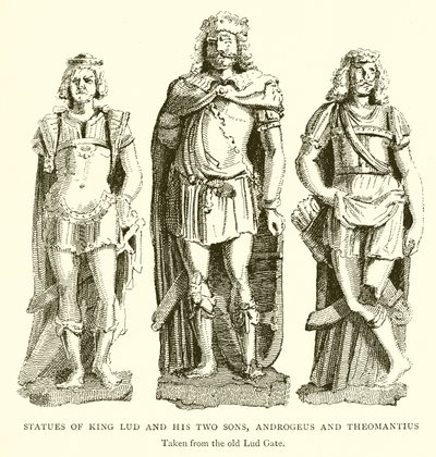 国王卢德和他的两个儿子，Androgeus和Theomantius的雕像 作者 英语学校