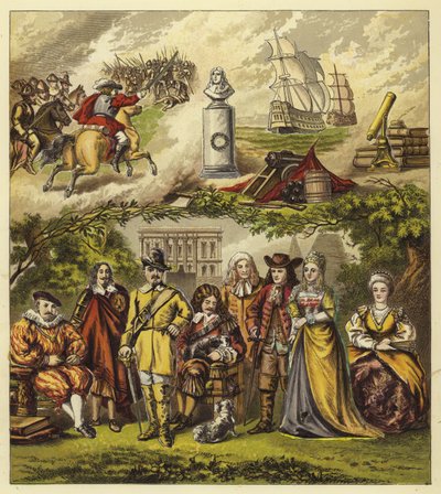 Stuarts，Commonwealth和House of Orange;詹姆斯一世国王，查理一世国王，奥利弗克伦威尔，查理二世国王，詹姆士二世国王，威廉和玛丽，安妮女王 作者 英语学校