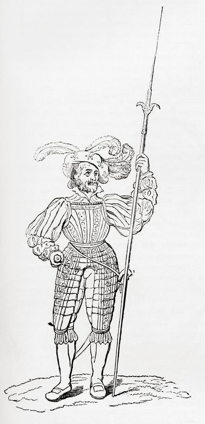 一套肋骨和雕刻盔甲，来自古老的英格兰：图片博物馆》，1847 年出版。1847 作者 英语学校