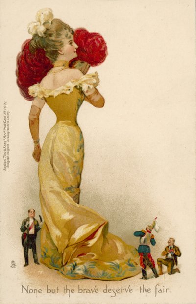 争夺窈窕淑女的求婚者（彩色石版画） 作者 英语学校
