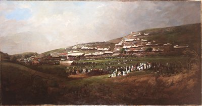 桑德兰，屯斯托尔希望赛马场，约 1835-40 年（布面油画） 作者 英语学校