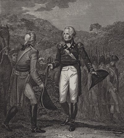 1777年在萨拉托加的布尔戈尼斯将军军队投降 作者 英语学校