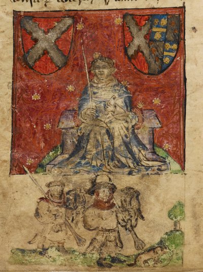 Symmachus，插图，选自《Kerdeston Hawking Book: a collection of treatises on hawking》，约 1430-45 年（牛皮纸）。 作者 英语学校