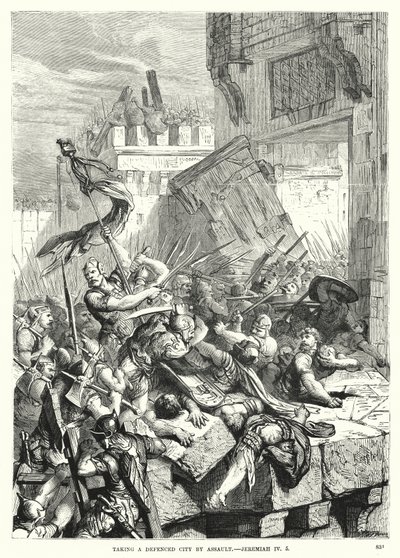 Taking a Defenced City by Assault, Jeremiah IV, 5 (engraving) 作者 英语学校