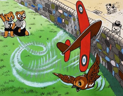 玩具熊飞行玩具飞机 作者 英语学校