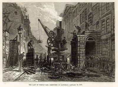 圣殿酒吧，伦敦。拆除，1878年1月12日 作者 英语学校