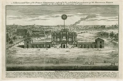寺庙以纪念和平的Aix la Chapelle 1749年 作者 英语学校