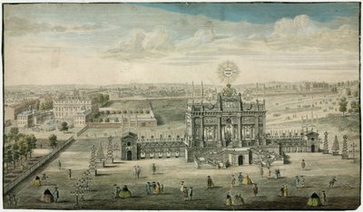 寺庙以纪念和平的Aix la Chapelle 1749年 作者 英语学校