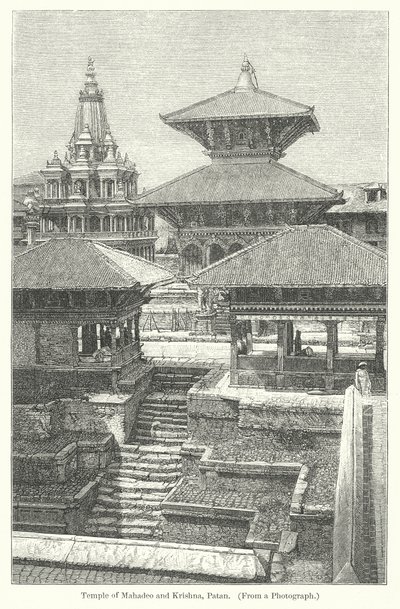 帕坦的马哈德奥和克里希纳神庙（雕刻） 作者 英语学校