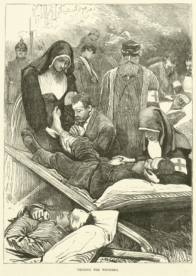 照顾伤员，1870年9月 作者 英语学校