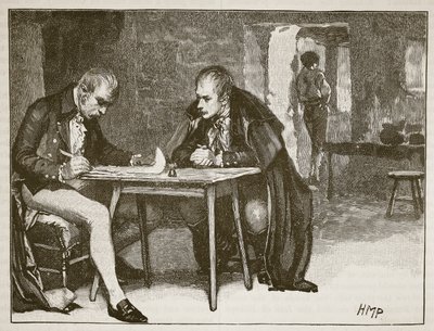 英国和瑞典特工签署反对拿破仑的条约，插图来自卡塞尔斯画报英国历史（棕褐色照片） 作者 英语学校