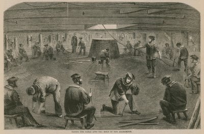 大西洋电缆;将电缆插入阿伽门农的货舱 作者 英语学校