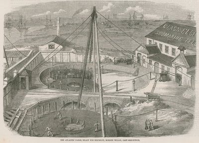 大西洋电缆，准备发货，Moden Wharf，东格林威治 作者 英语学校