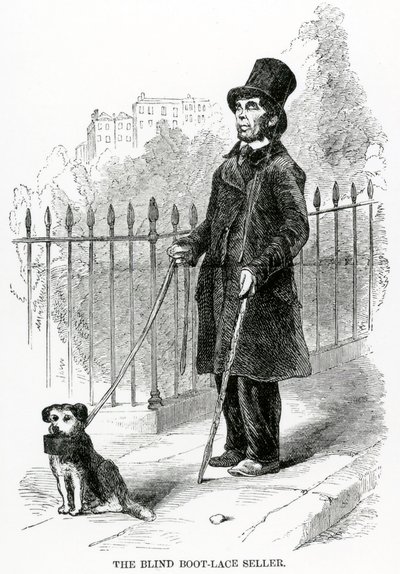 Blind Boot-Lace Seller，c.1840 作者 英语学校