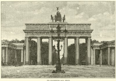 勃兰登堡门，柏林，1870年 作者 英语学校