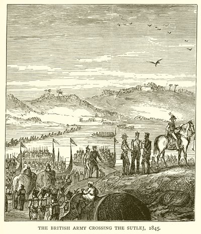 英国军队于1845年穿越Sutlej 作者 英语学校