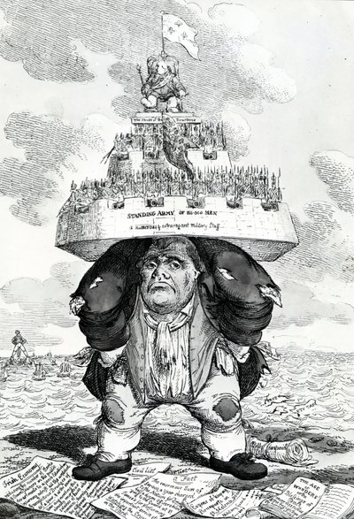 英国地图集，或约翰·布尔支持和平建设，由查尔斯威廉姆斯，1816年制作 作者 英语学校