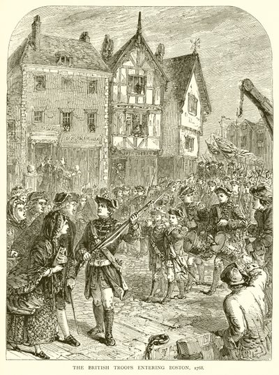 英国军队于1768年进入波士顿 作者 英语学校