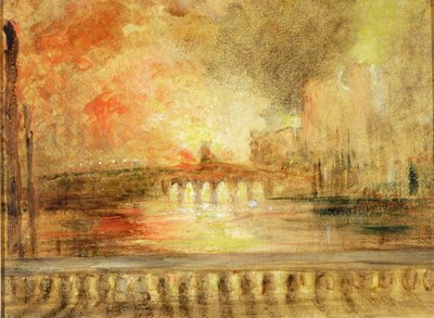 议会大厦的燃烧，此前归功于JMW Turner（1775-1851） 作者 英语学校