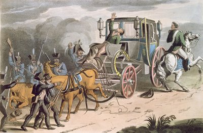 1816年6月18日，1816年在滑铁卢拍摄的波拿巴运输车 作者 英语学校