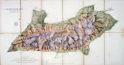 1863年由A. Adams Reilly进行的实际调查中，勃朗峰之链出版于1865年的阿尔卑斯俱乐部山地探险和科学观察记录 作者 英语学校