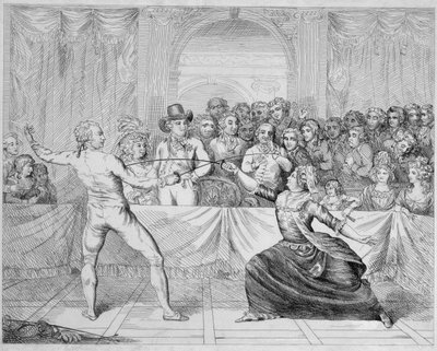 Chevalier dEon，身着女人，穿着围栏比赛 作者 英语学校