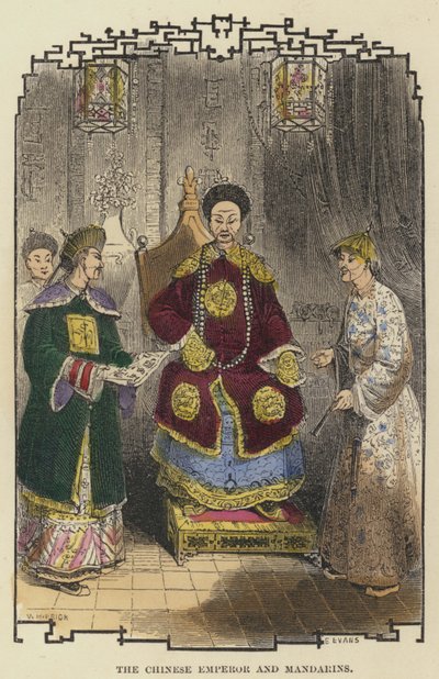 中国皇帝和普通话（彩色雕刻） 作者 英语学校