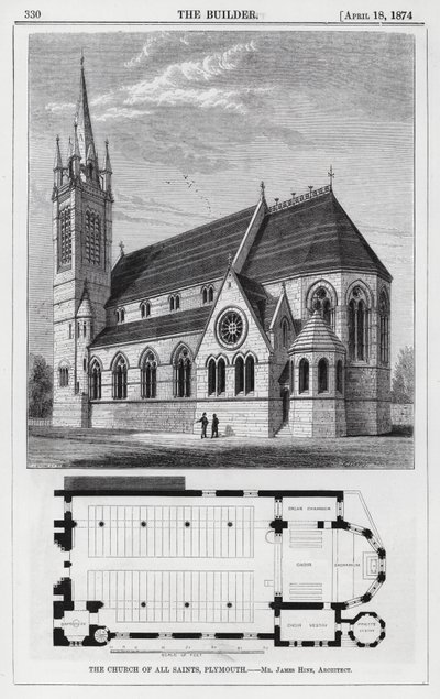 The Church of All Saints, Plymouth (engraving) 作者 英语学校