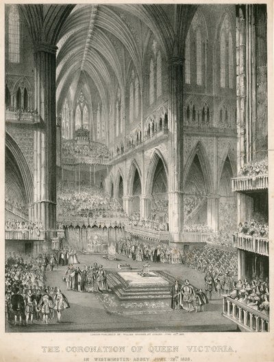 1838年6月28日维多利亚女王在加州威斯敏斯特教堂的加冕仪式 作者 英语学校