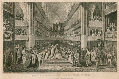 1838年6月28日维多利亚女王在加州威斯敏斯特教堂的加冕仪式 作者 英语学校