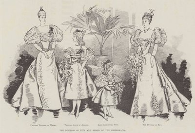 法夫公爵夫人和三个伴娘（版画） 作者 英语学校
