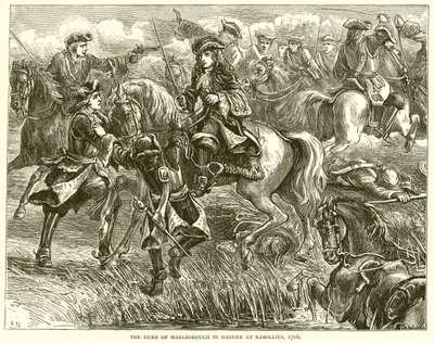 1706年在Ramillies的危险公爵Marlborough公爵 作者 英语学校