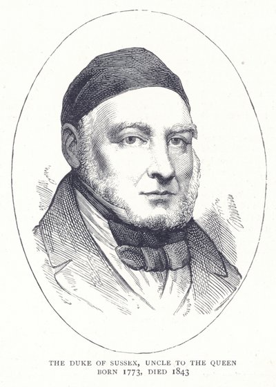 苏塞克斯公爵，1773年出生的女王叔叔，于1843年去世 作者 英语学校