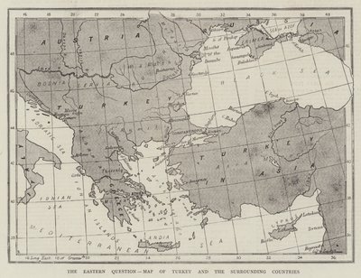 东方问题，土耳其及周边国家地图（雕刻） 作者 英语学校