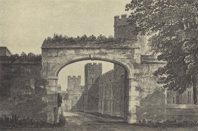 韦斯顿庭院入口，1818年（凹版印刷） 作者 英语学校