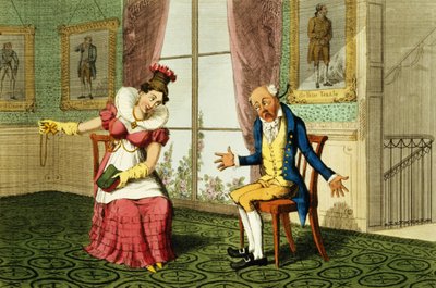 The Expostulation，pub。作者：G。Humphrey，1821年（彩色蚀刻） 作者 English School