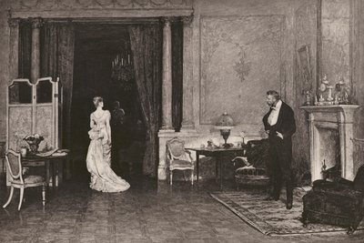 第一朵云》，取材于 W Q Orchardson，RA（石版画） 作者 英语学校